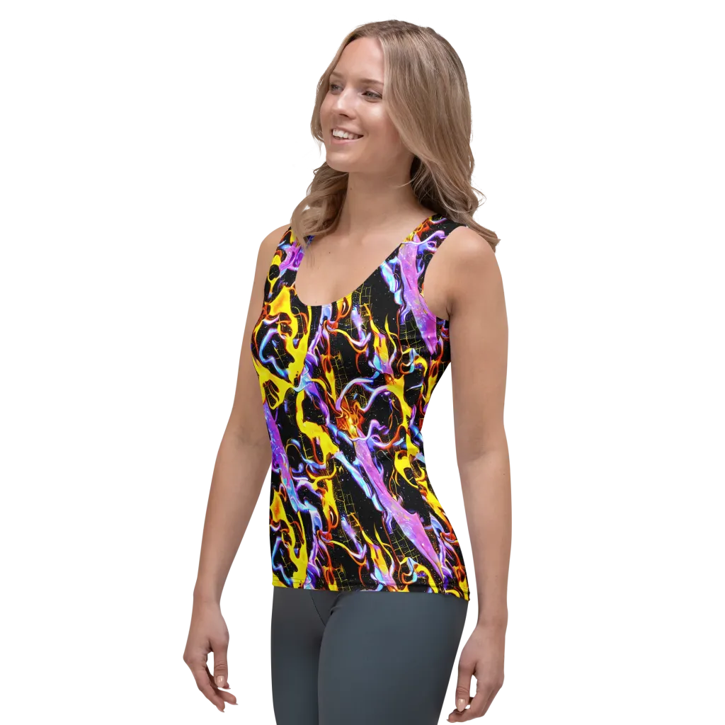 Neon Magma on Women's Tank Top — Left Front