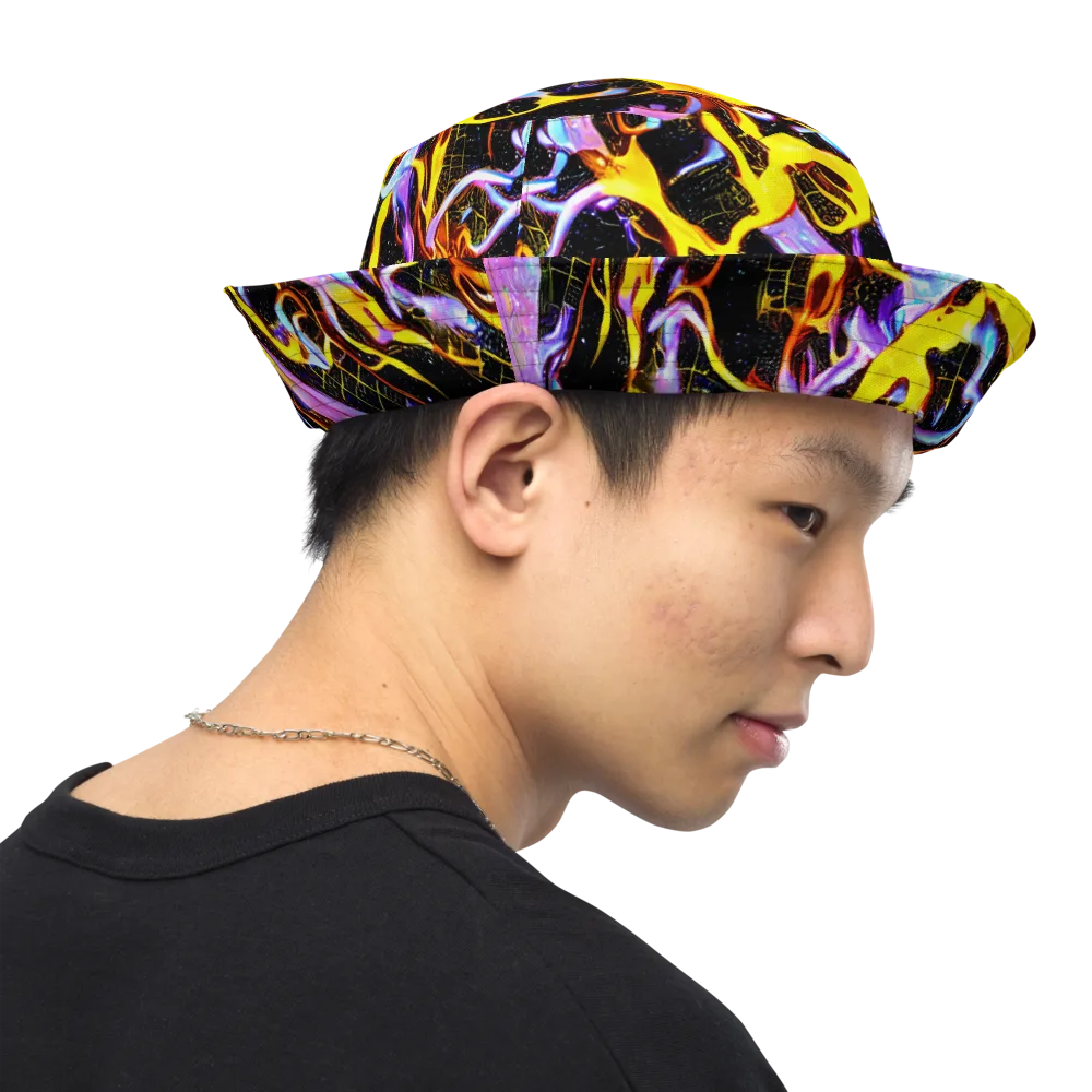 Neon Magma on Reversible Bucket Hat — Right Outside
