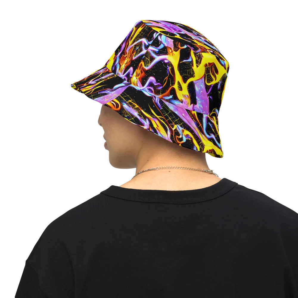 Neon Magma on Reversible Bucket Hat — Back Inside