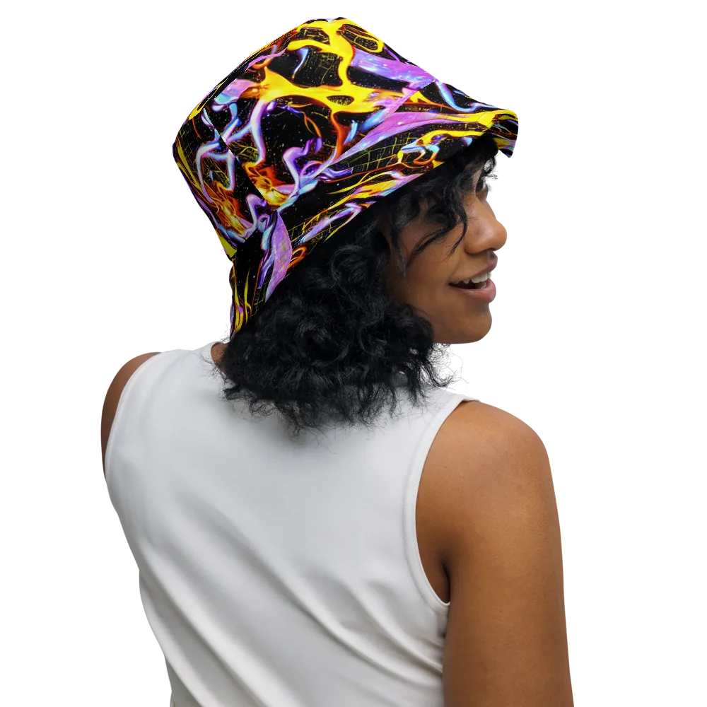 Neon Magma on Reversible Bucket Hat — Right Outside