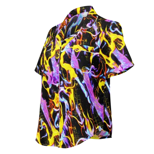 Neon Magma on a Women's Short Sleeve Pajama Top