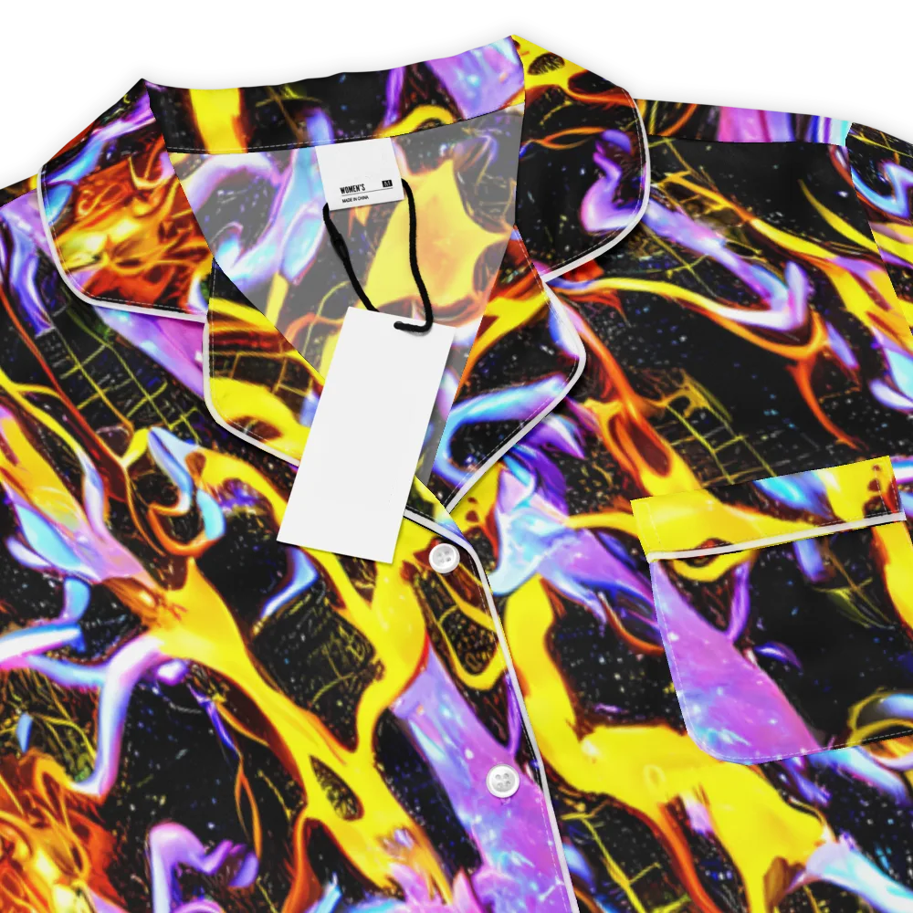 Neon Magma on Women's Short Sleeve Pajama Top — Product details