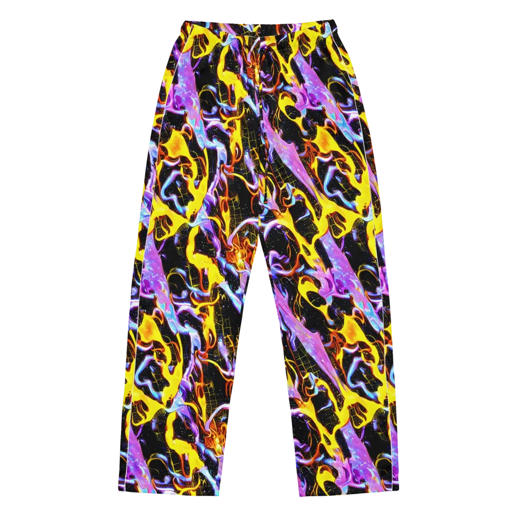 Neon Magma on Women's Pajama Pants — Front