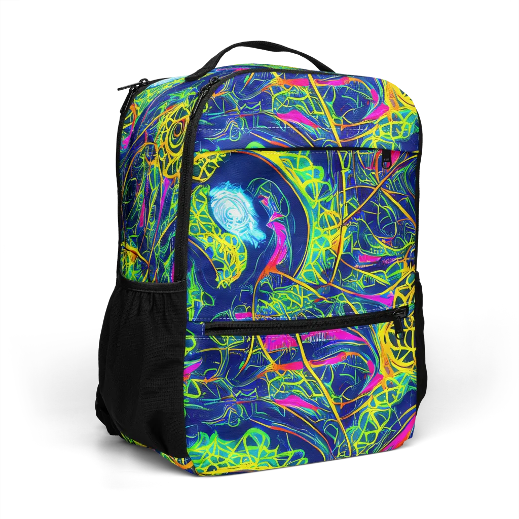 Psychedelic Thicket on Utility Backpack — Right Front
