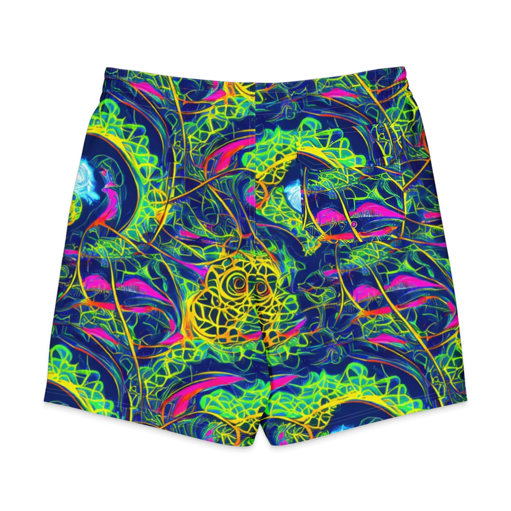 Psychedelic Thicket on Men's Board Shorts — Back