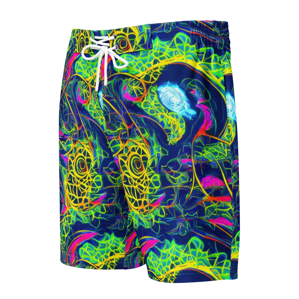 Psychedelic Thicket on Men's Board Shorts — Front