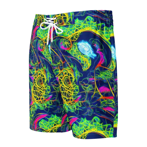 Psychedelic Thicket on a Men's Board Shorts