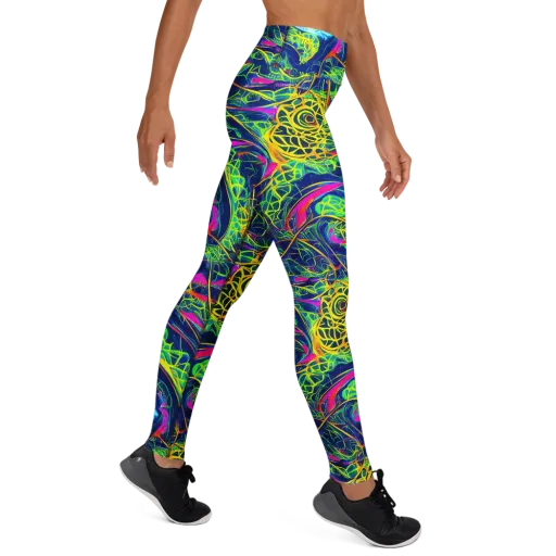 Psychedelic Thicket on a Yoga Leggings