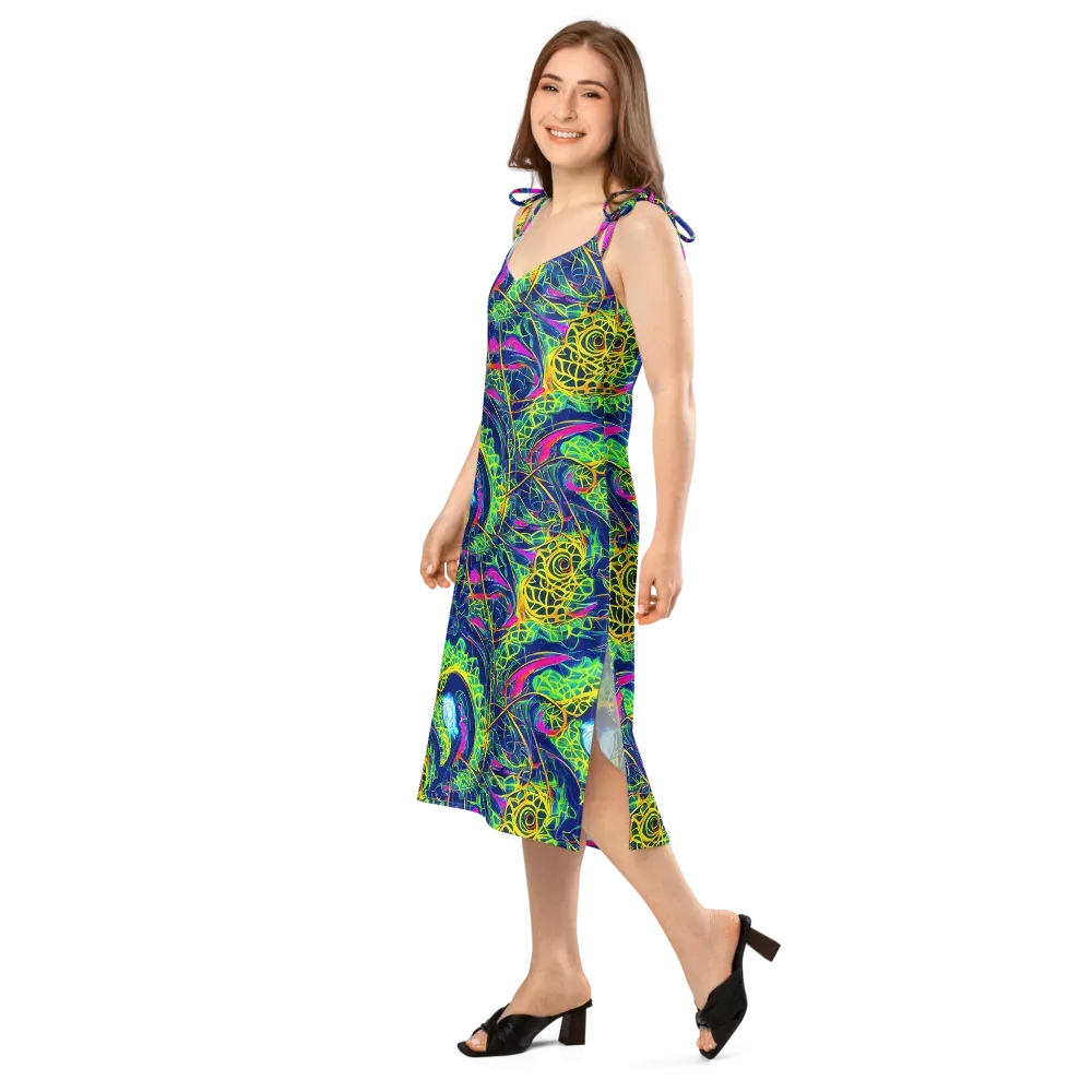 Psychedelic Thicket on Slip Dress — Left Front