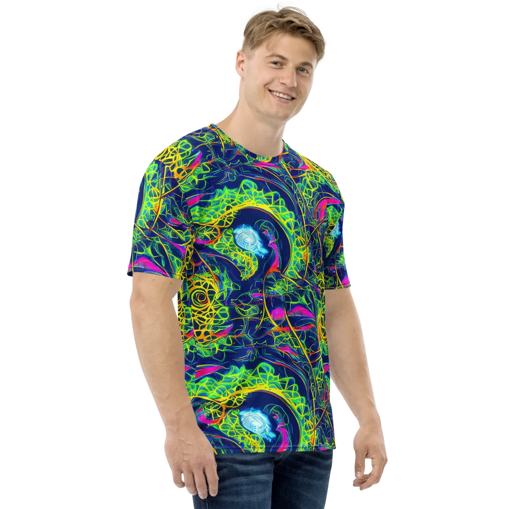 Psychedelic Thicket on Men's Crew Neck T-Shirt — Right