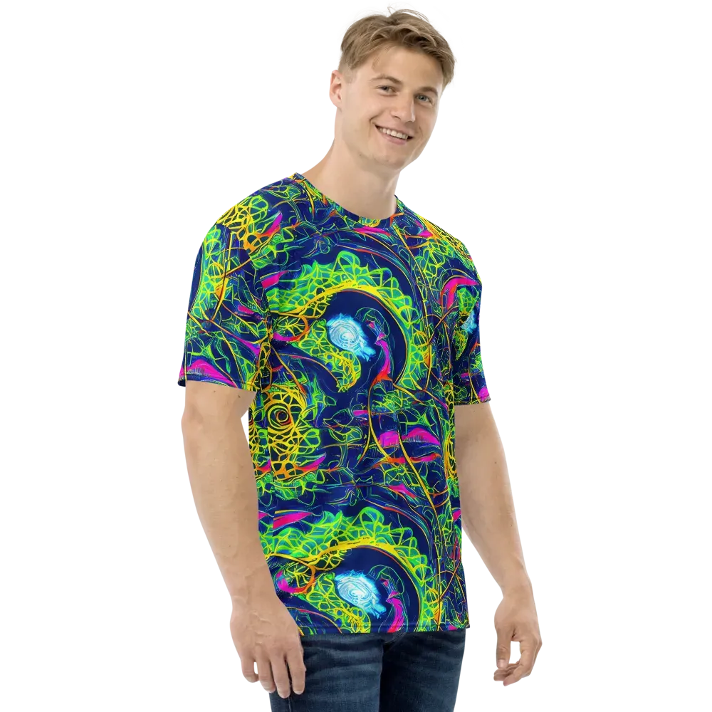 Psychedelic Thicket on Men's Crew Neck T-Shirt — Right