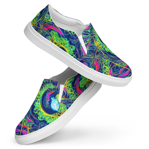 Psychedelic Thicket on a Women's Slip-On Canvas Shoes