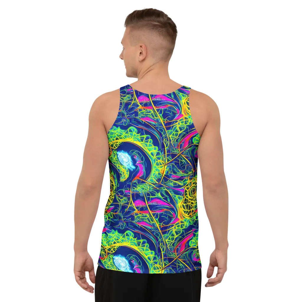 Psychedelic Thicket on Men's Tank Top — Back