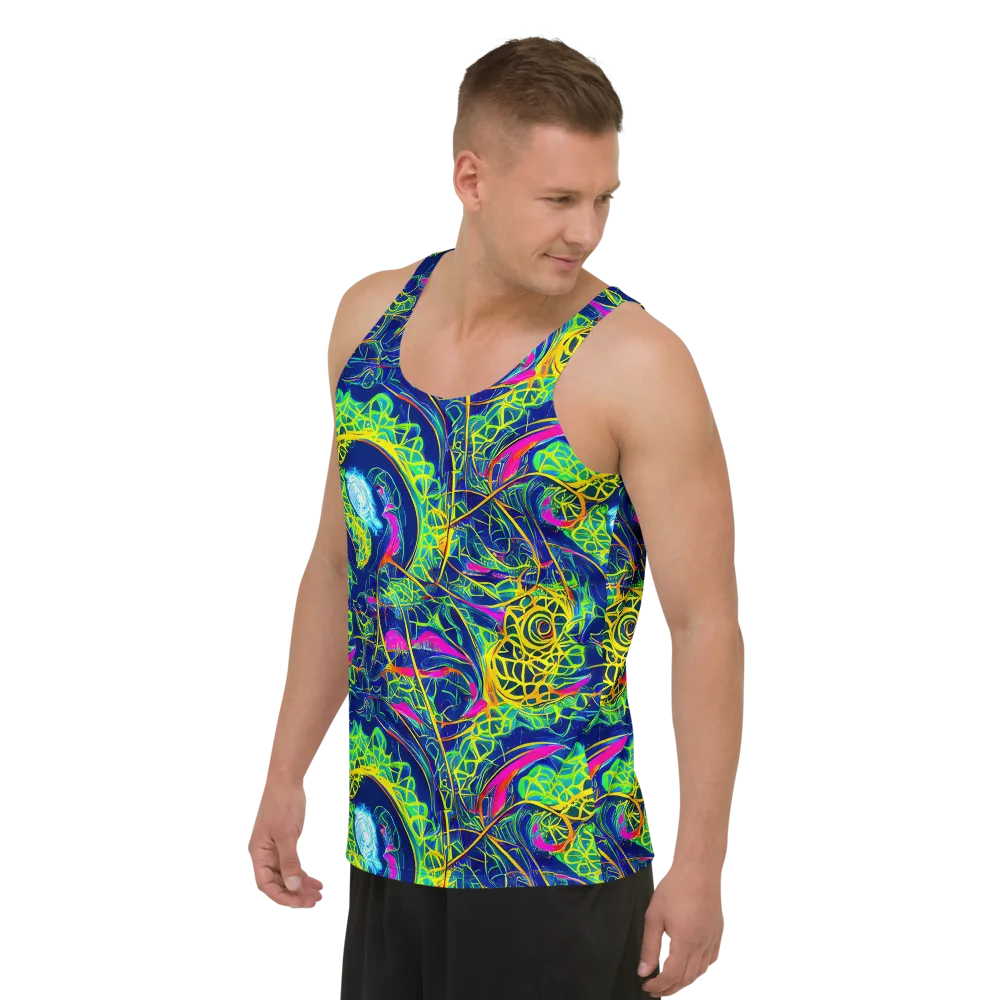 Psychedelic Thicket on Men's Tank Top — Left Front