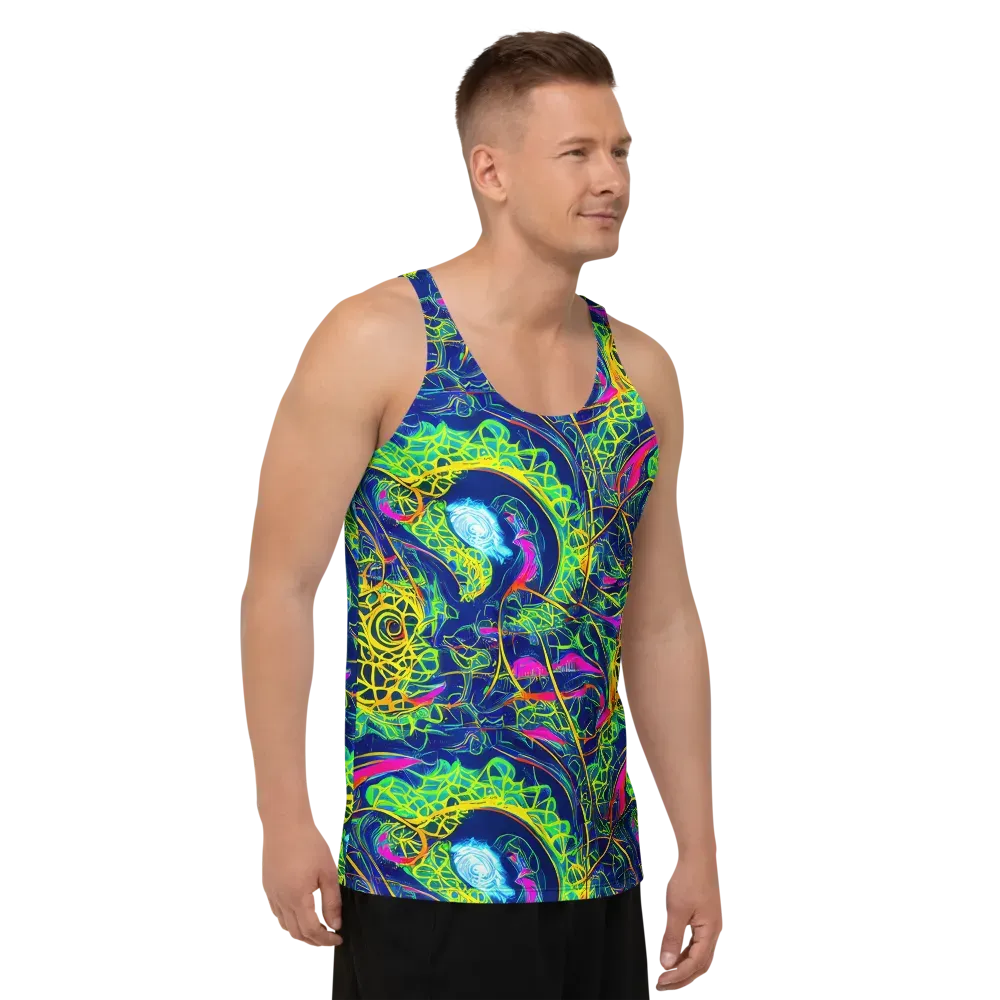 Psychedelic Thicket on Men's Tank Top — Right Front