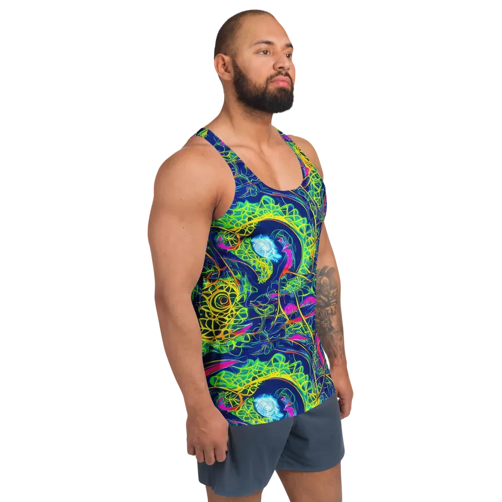 Psychedelic Thicket on Men's Tank Top — Right Front