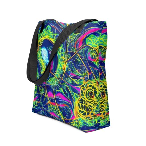 Psychedelic Thicket on a Tote Bag