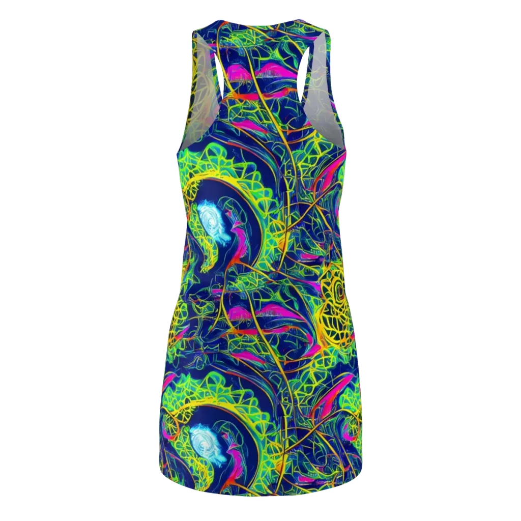 Psychedelic Thicket on Racerback Dress — Back
