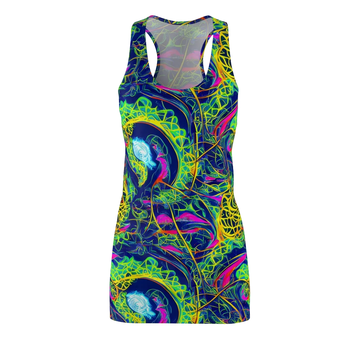 Psychedelic Thicket on Racerback Dress — Front