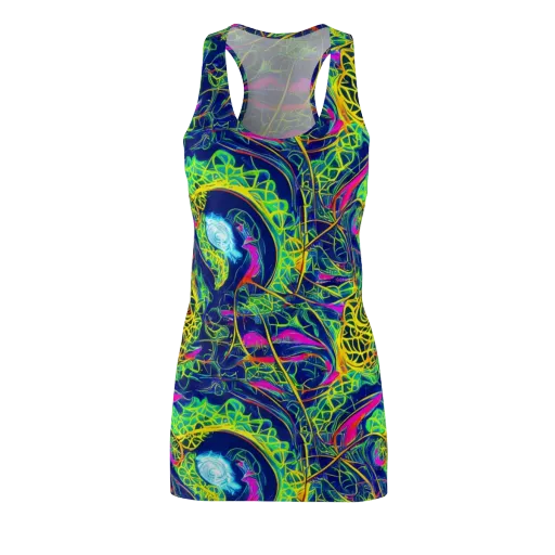 Psychedelic Thicket on a Racerback Dress