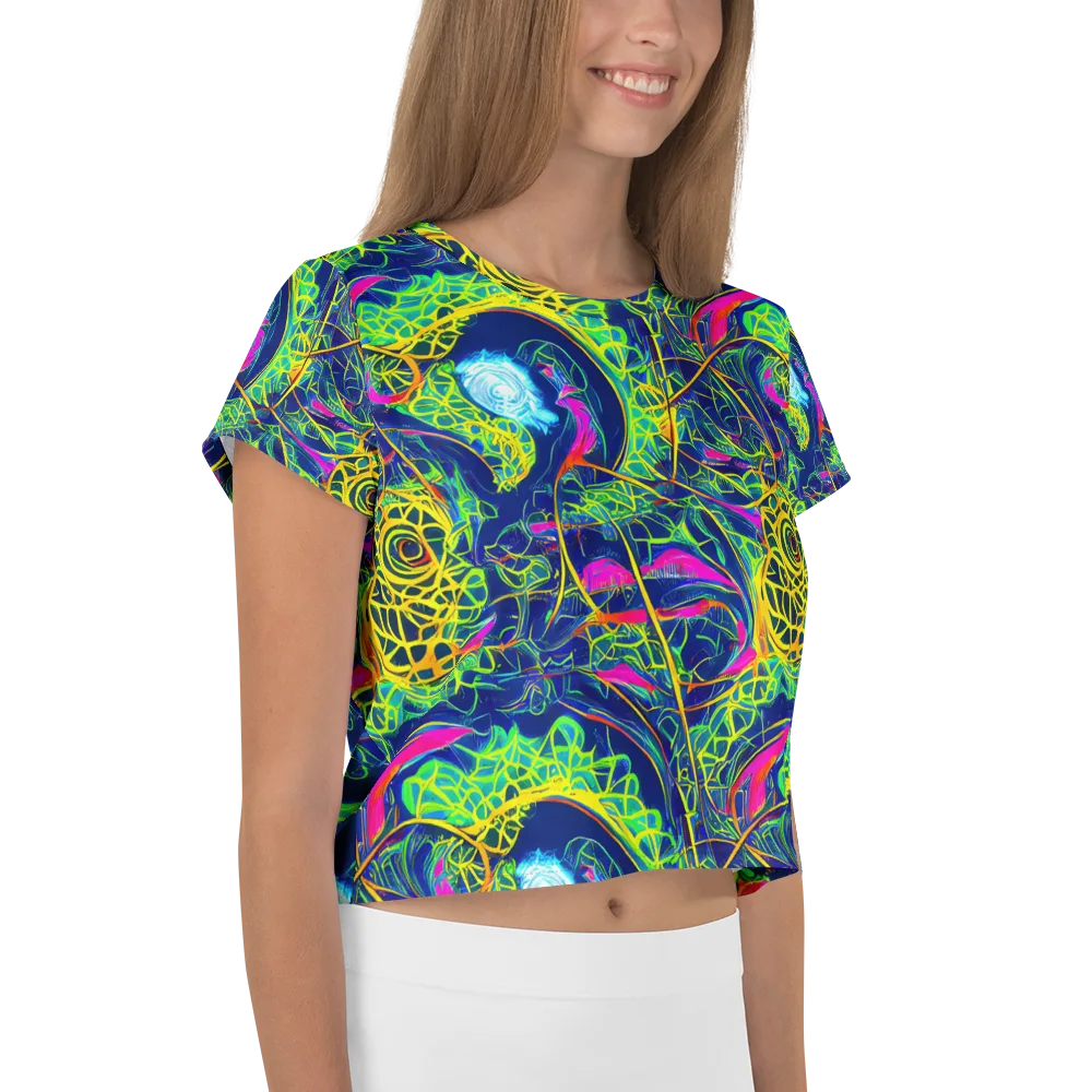 Psychedelic Thicket on Crop Tee — Right
