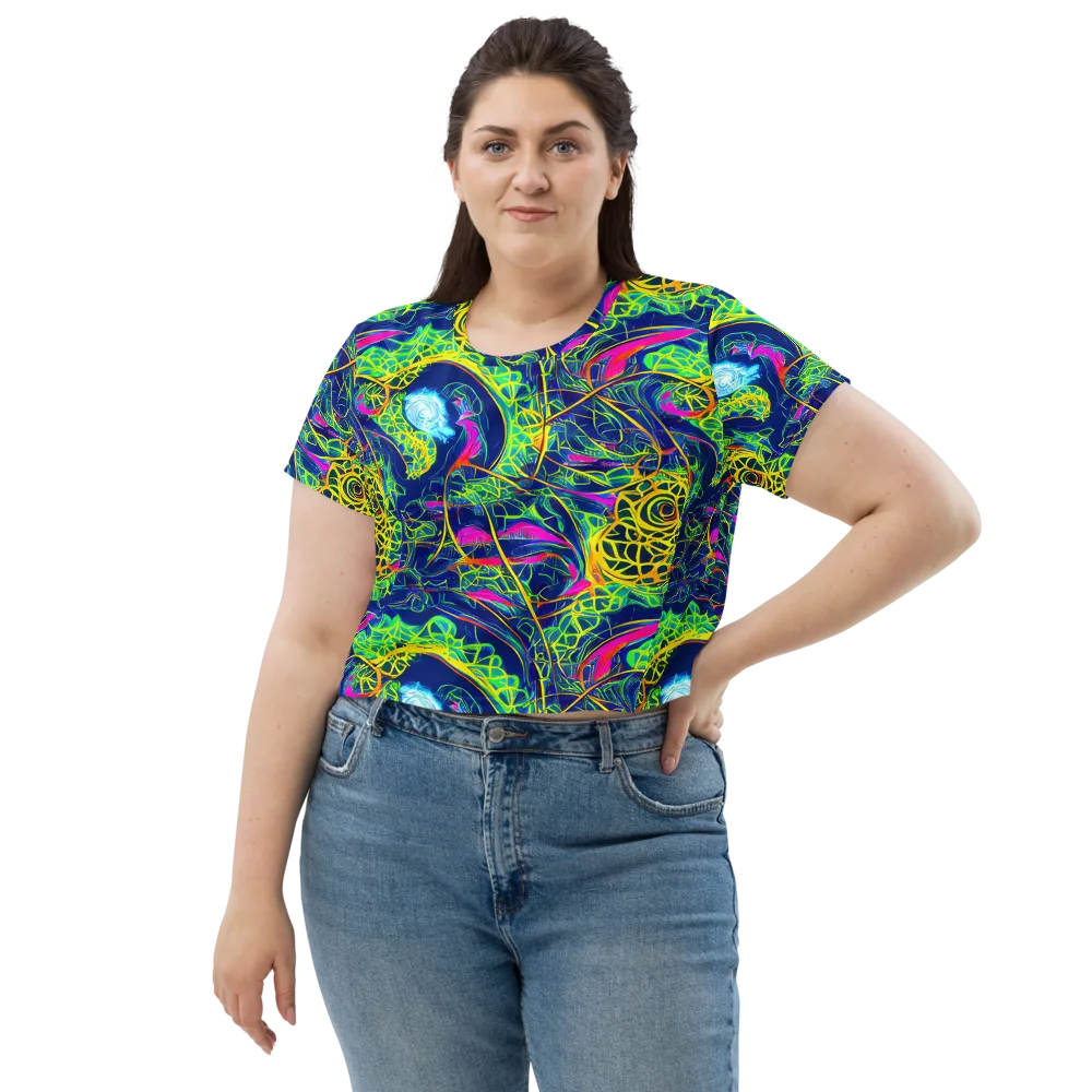 Psychedelic Thicket on Crop Tee — Front