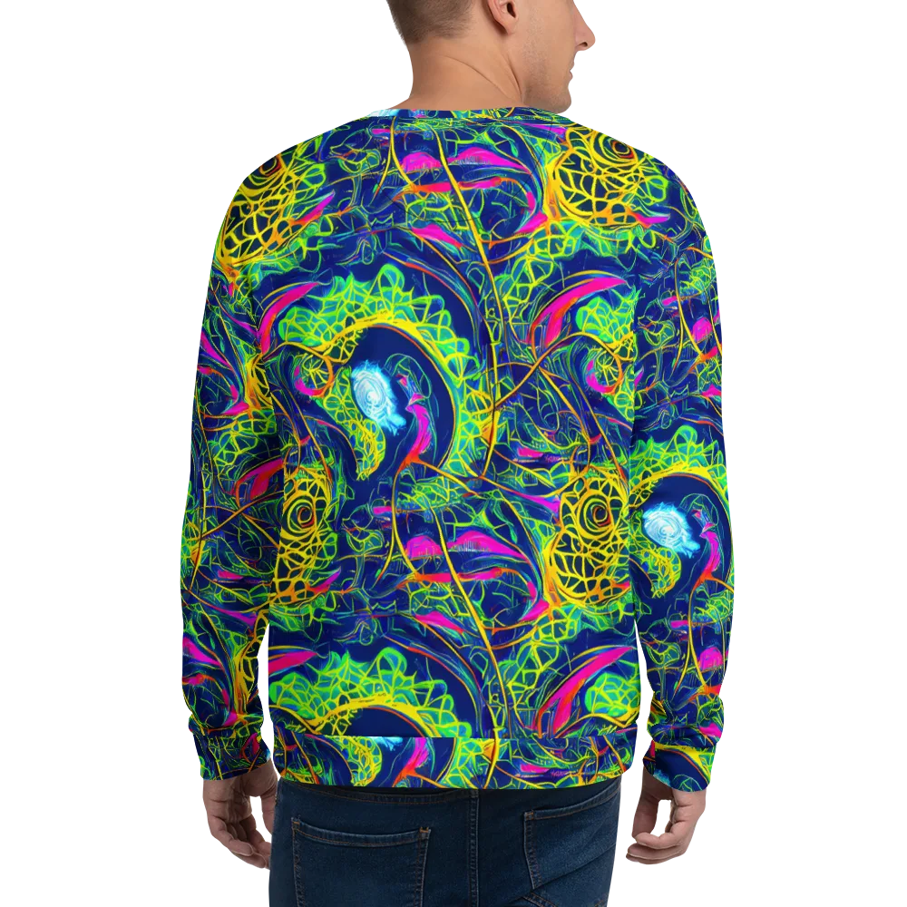 Psychedelic Thicket on Sweatshirt — Back