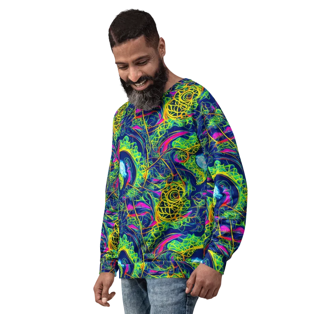 Psychedelic Thicket on Sweatshirt — Left Front