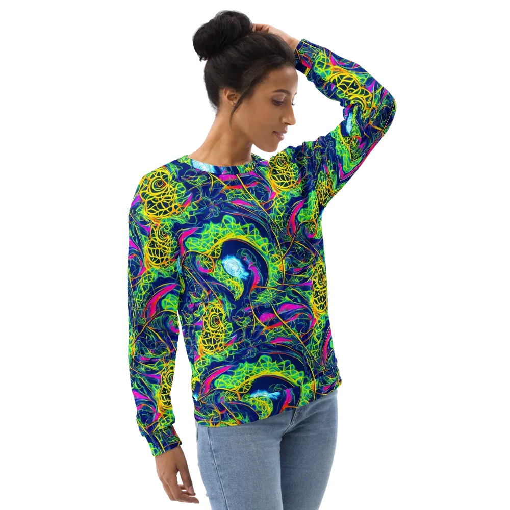 Psychedelic Thicket on Sweatshirt — Right Front