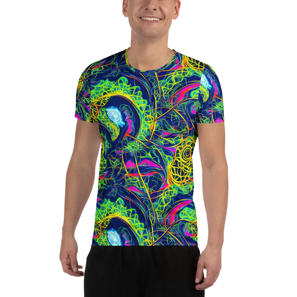 Psychedelic Thicket on Men's Athletic T-Shirt — Front