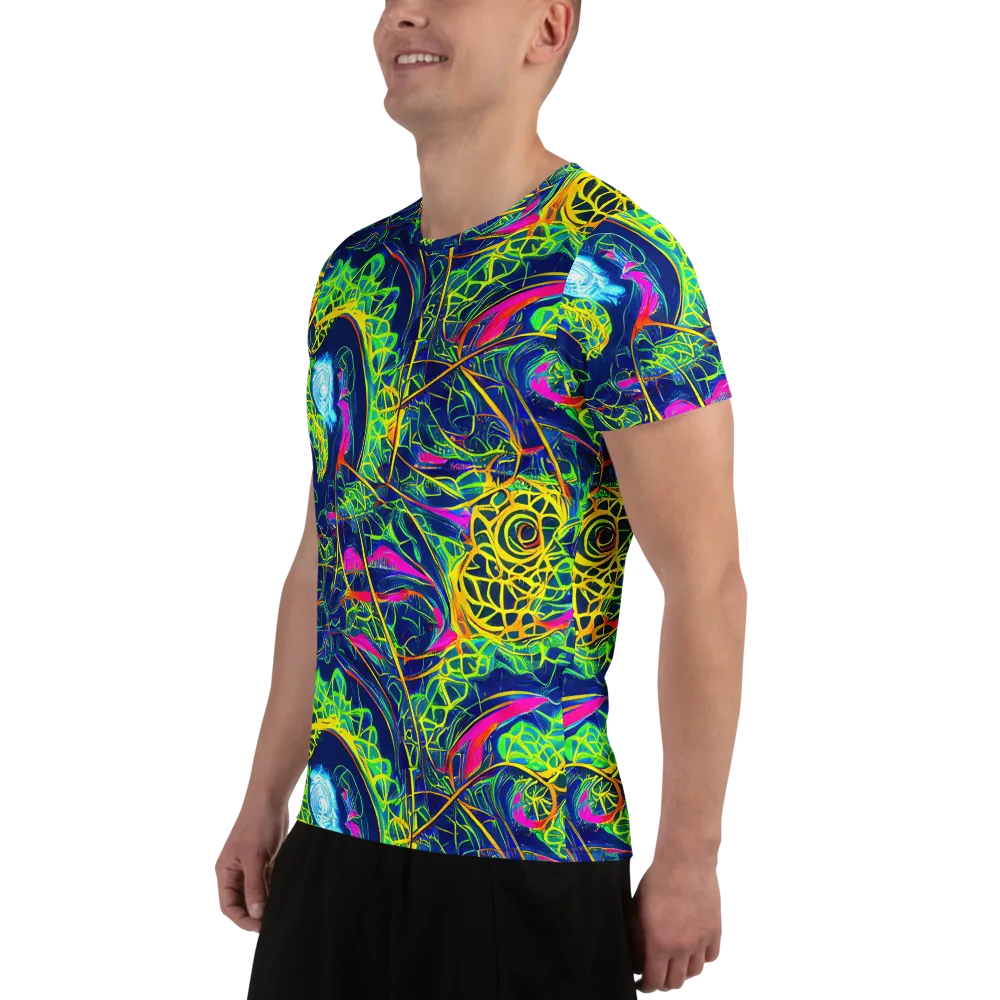 Psychedelic Thicket on Men's Athletic T-Shirt — Left