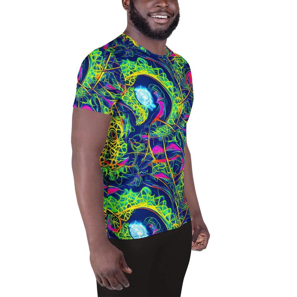 Psychedelic Thicket on Men's Athletic T-Shirt — Right