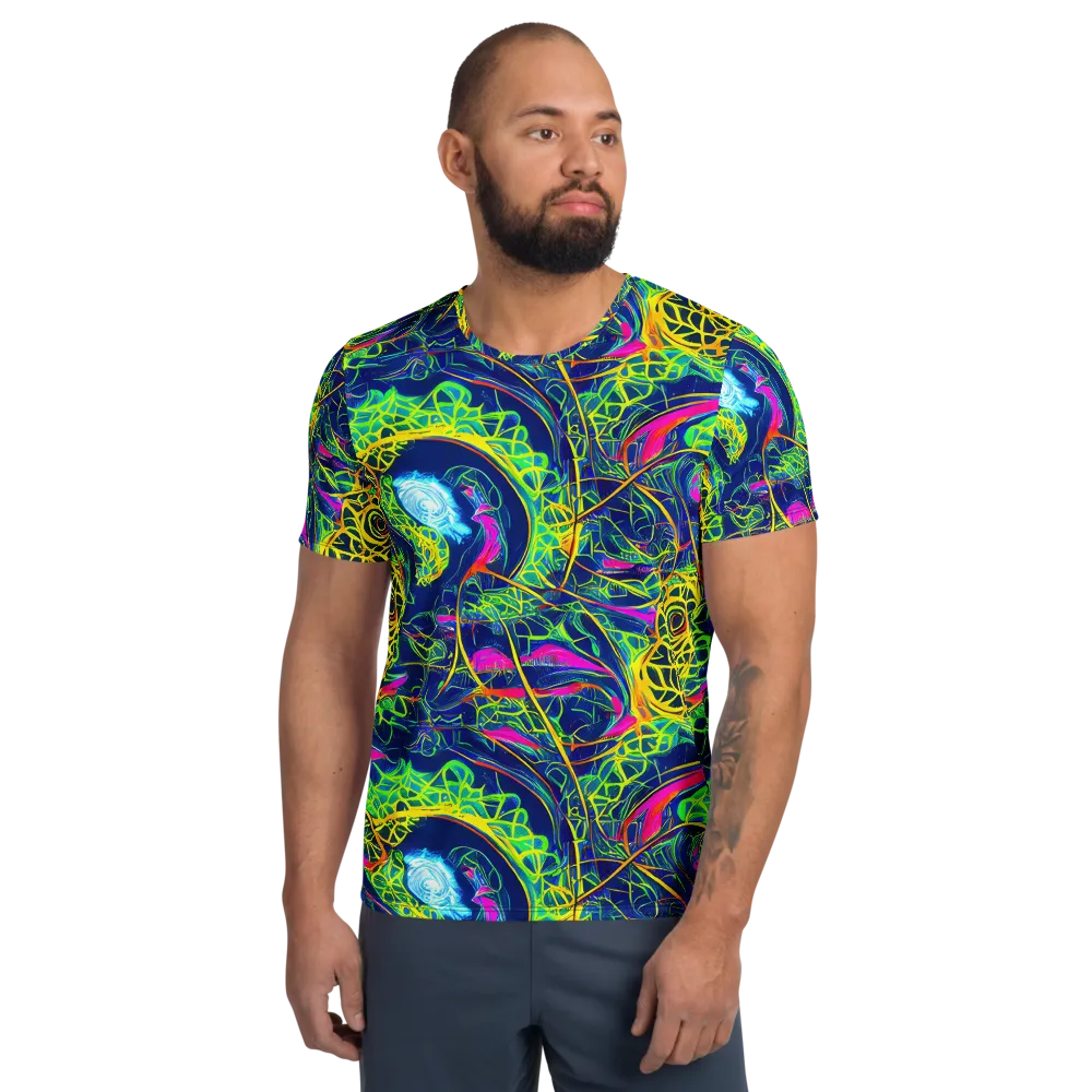 Psychedelic Thicket on Men's Athletic T-Shirt — Front