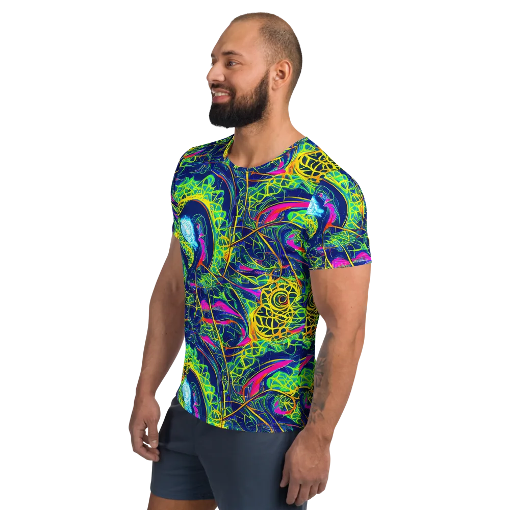 Psychedelic Thicket on Men's Athletic T-Shirt — Left
