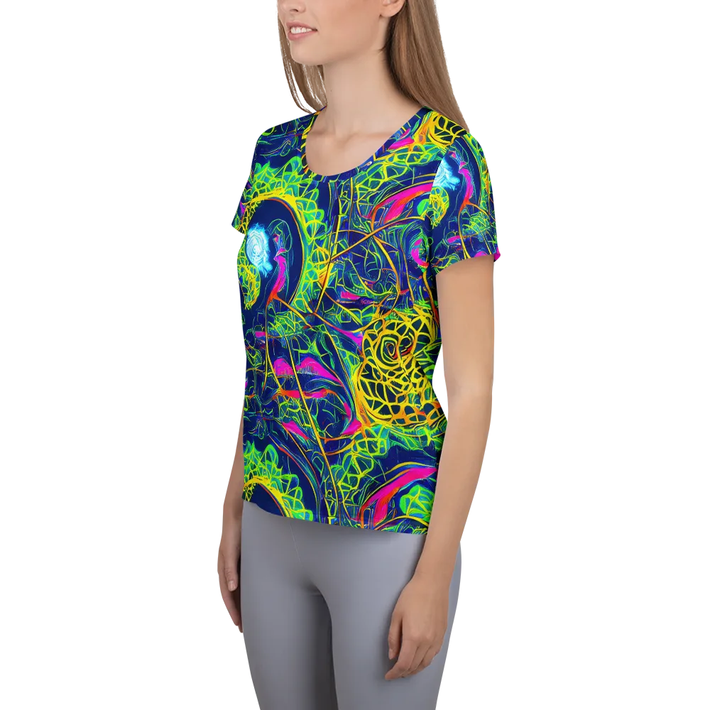 Psychedelic Thicket on Women's Athletic T-Shirt — Left