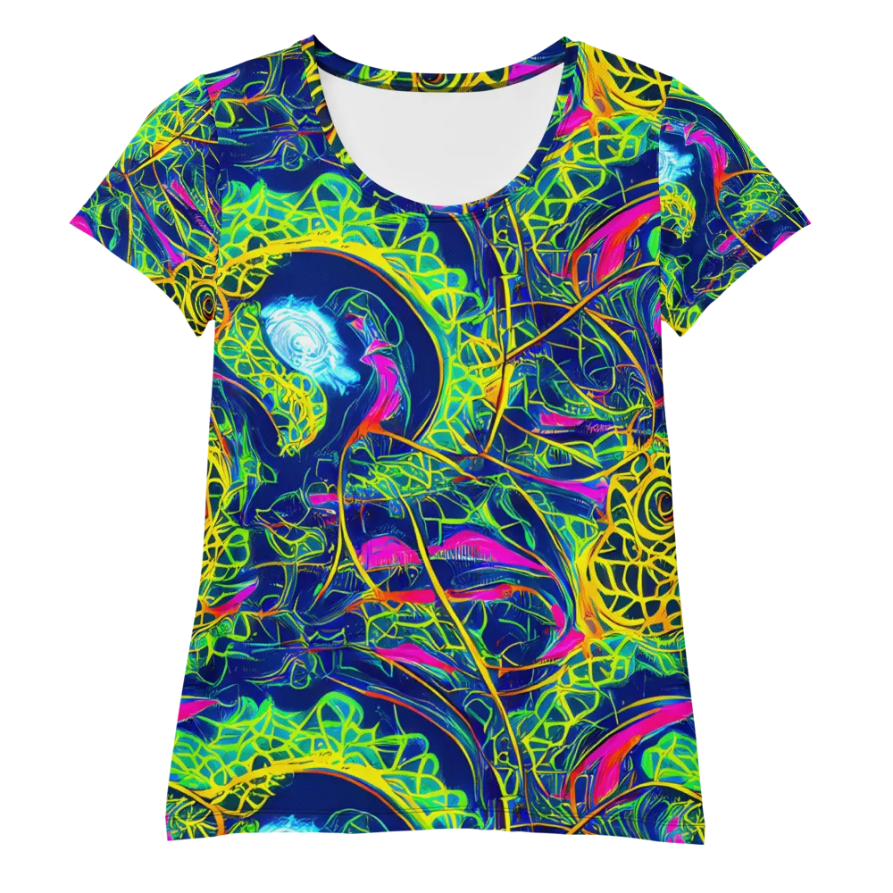 Psychedelic Thicket on Women's Athletic T-Shirt — Front