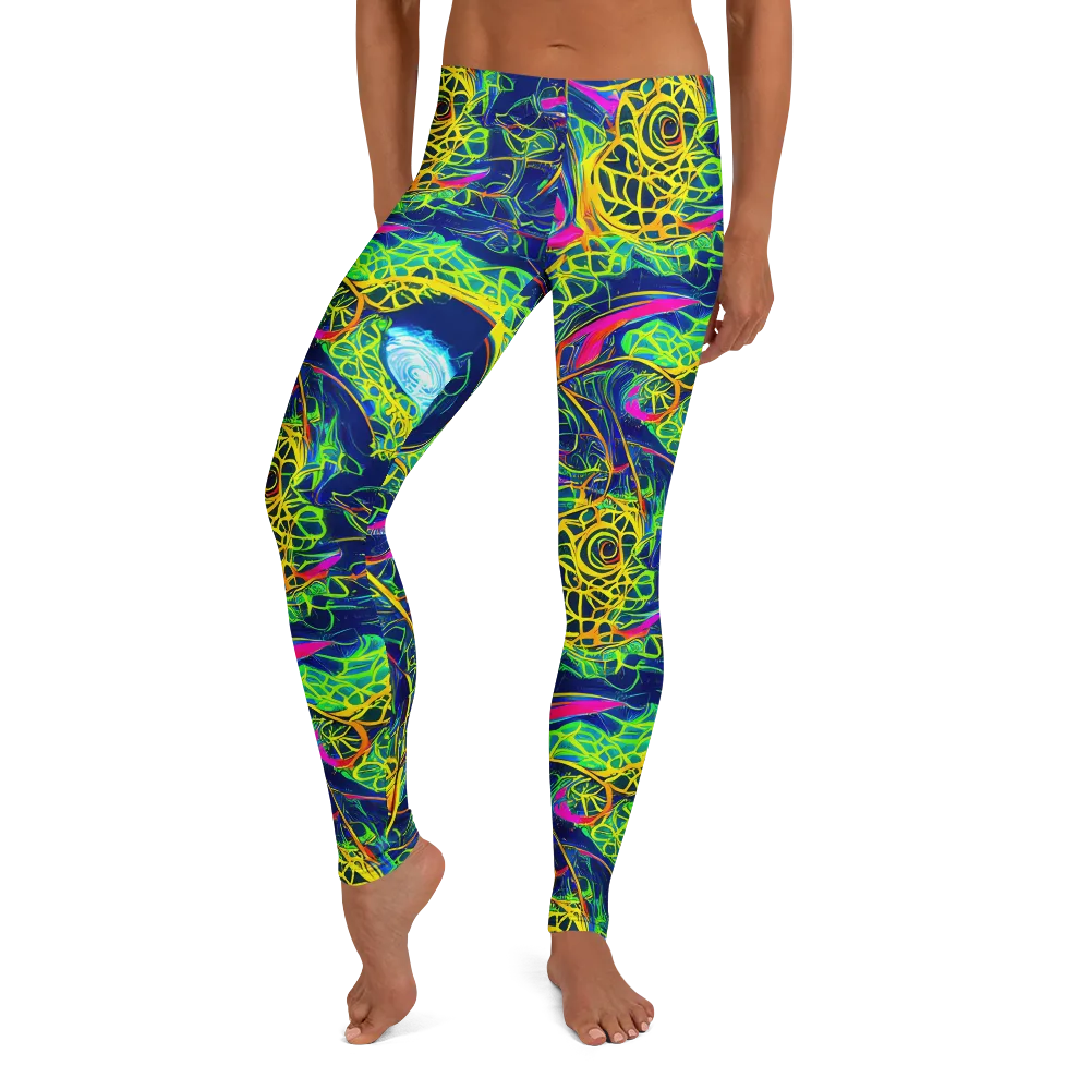 Psychedelic Thicket on Leggings — Front