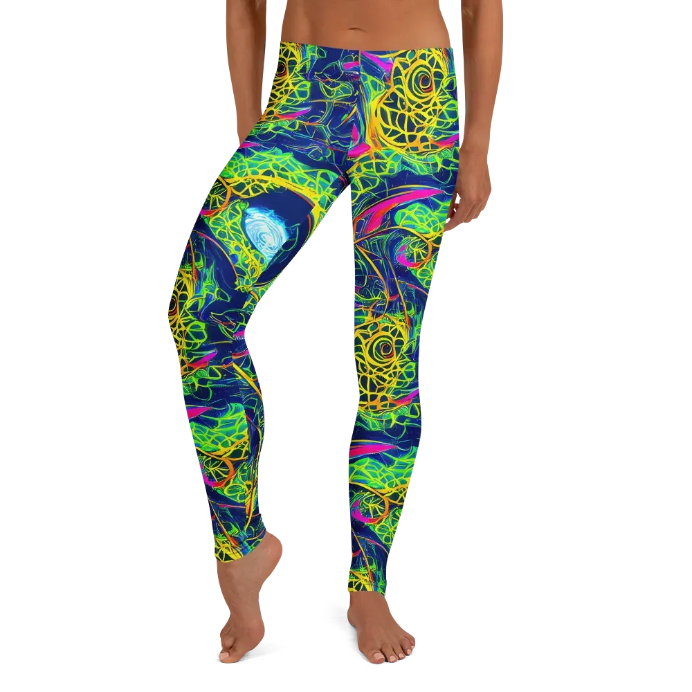 Psychedelic Thicket on Leggings — Front
