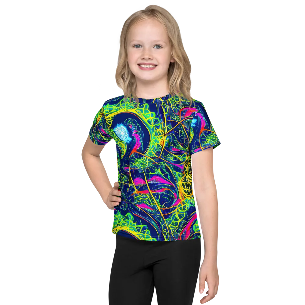Psychedelic Thicket on Kids Crew Neck T-Shirt — Front