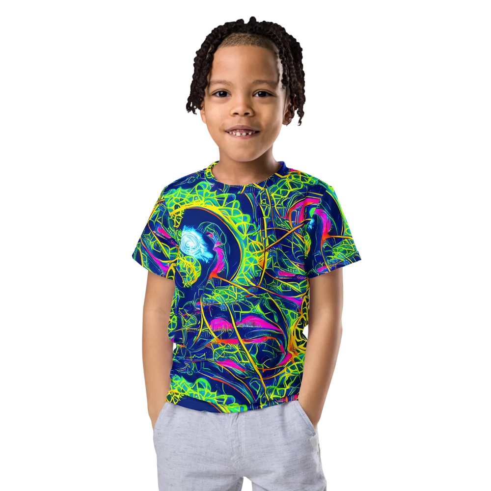 Psychedelic Thicket on Kids Crew Neck T-Shirt — Front