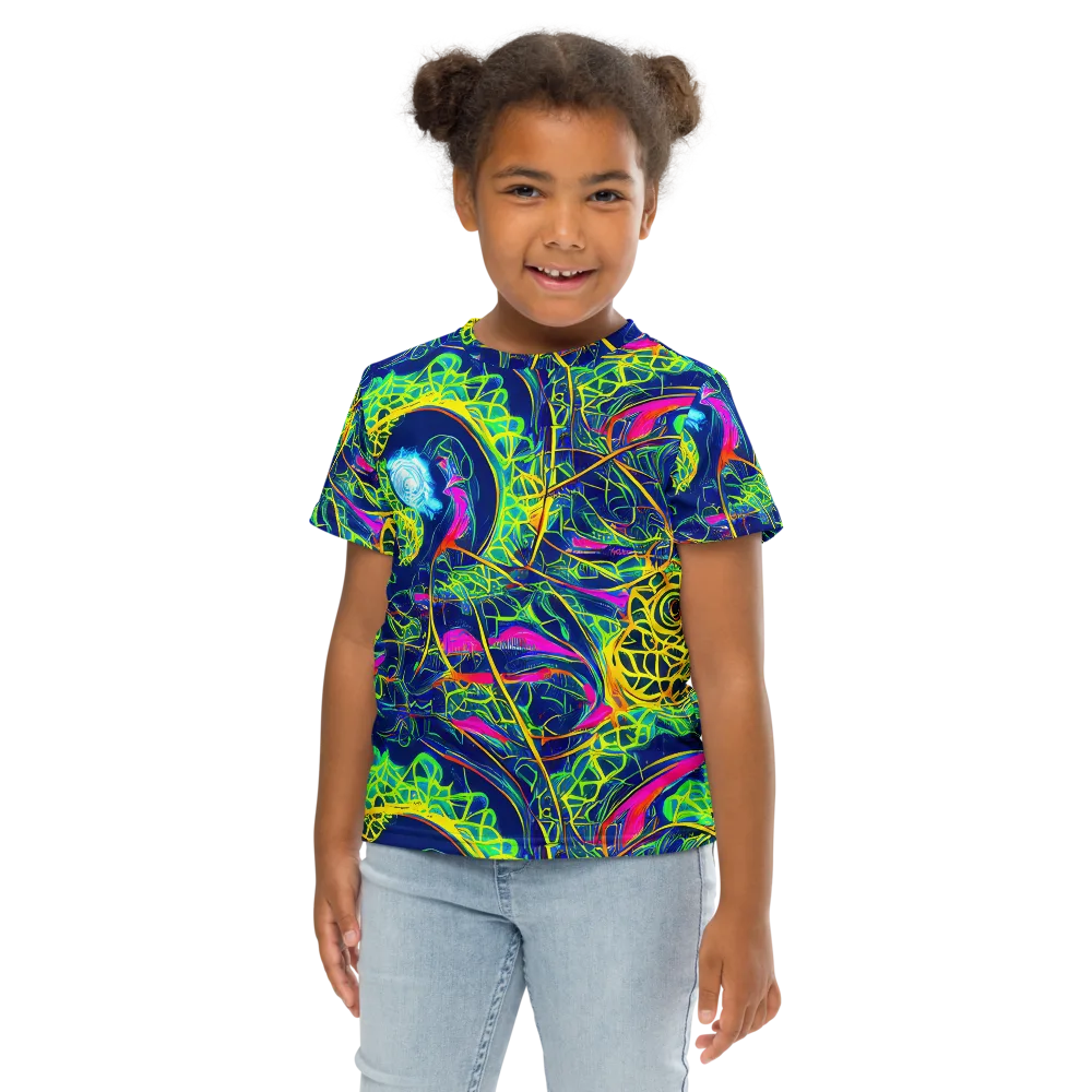 Psychedelic Thicket on Kids Crew Neck T-Shirt — Front