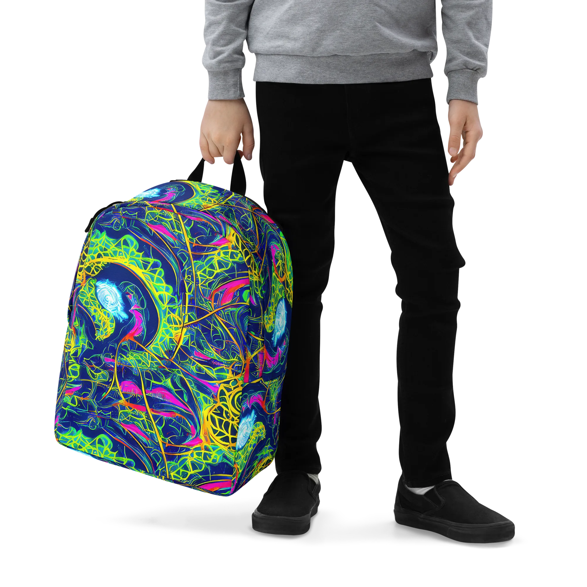 Psychedelic Thicket on Minimalist Backpack — Zoomed-in