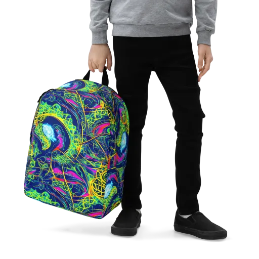 Psychedelic Thicket on a Minimalist Backpack