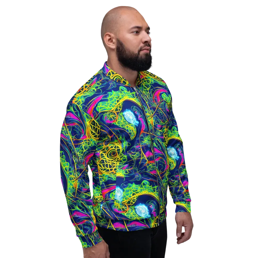 Psychedelic Thicket on Bomber Jacket — Right