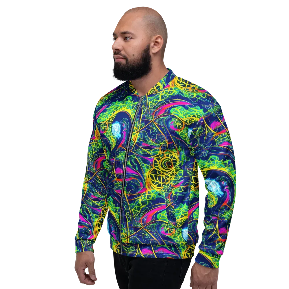 Psychedelic Thicket on Bomber Jacket — Left