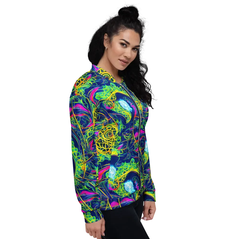 Psychedelic Thicket on Bomber Jacket — Right