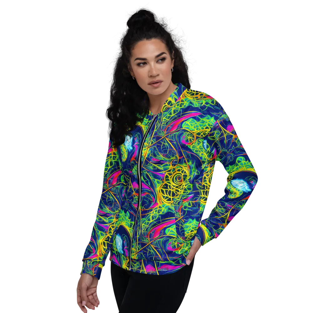 Psychedelic Thicket on Bomber Jacket — Left