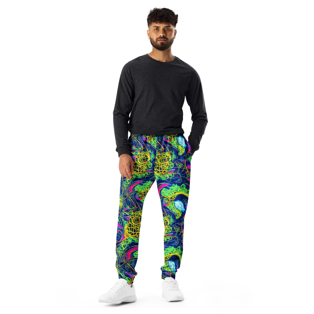Psychedelic Thicket on Men's Joggers — Front