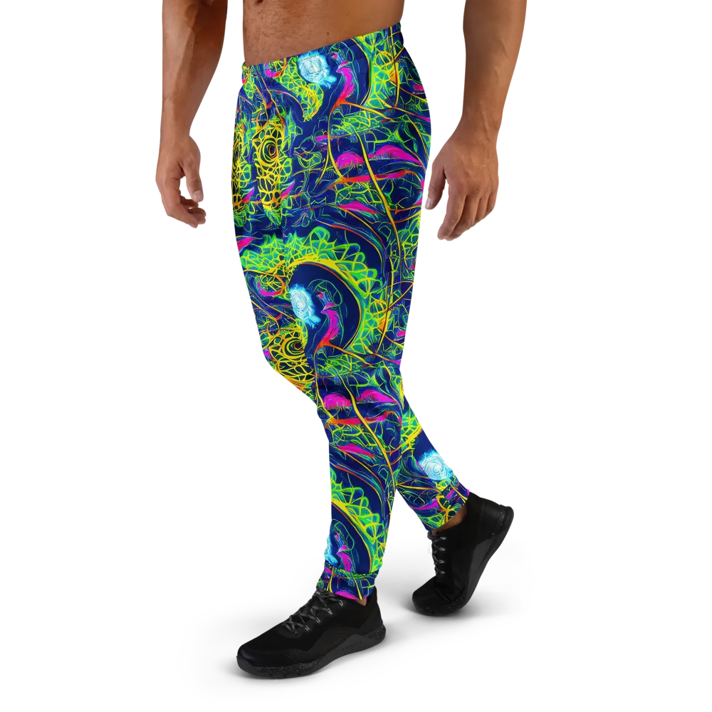 Psychedelic Thicket on Men's Joggers — Left