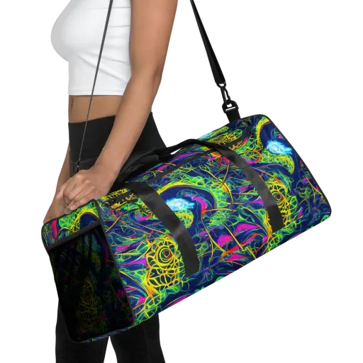 Psychedelic Thicket on a Duffle Bag